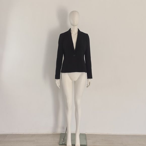 HOBBS Black Blazer Jacket Size UK 12 EU 40 Double-Breasted Formal Office Party - Picture 2 of 8